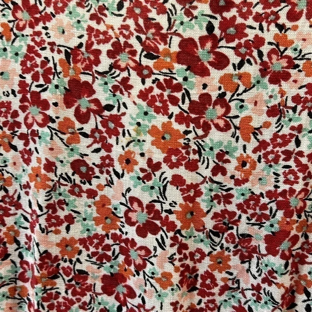 Torrid Voluminous Textured Stretch Rayon Mini‎ Skater Dress Wild Flowers Size 1
